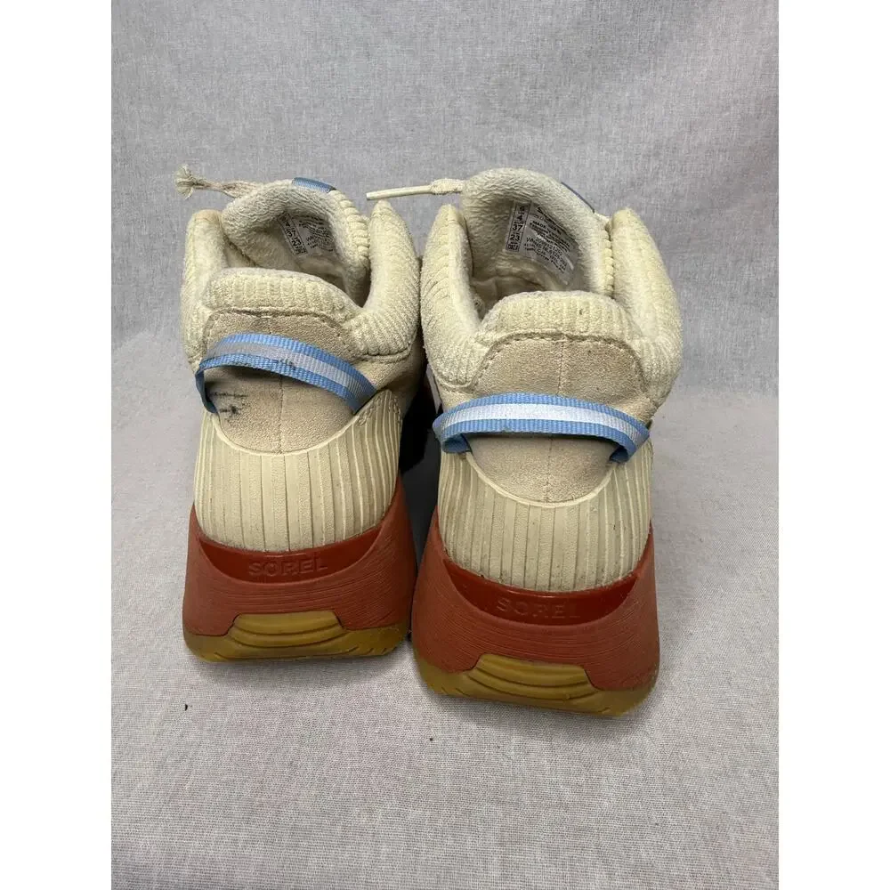Sorel Kinetic Impact Caribou Plus Waterproof Sneaker Boot Cream Honey White 6
